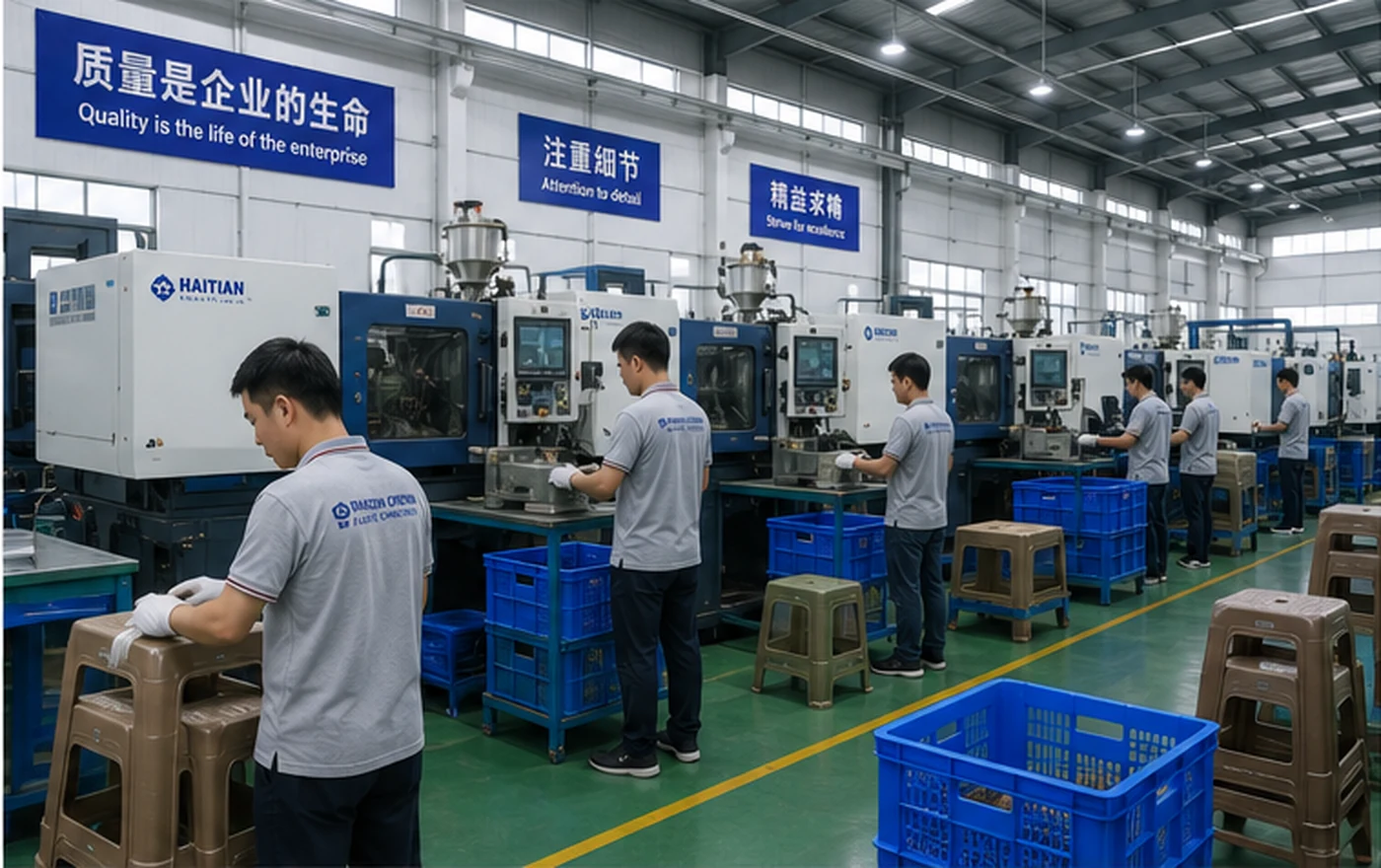 Dragon Crown Plastics factory team workshop